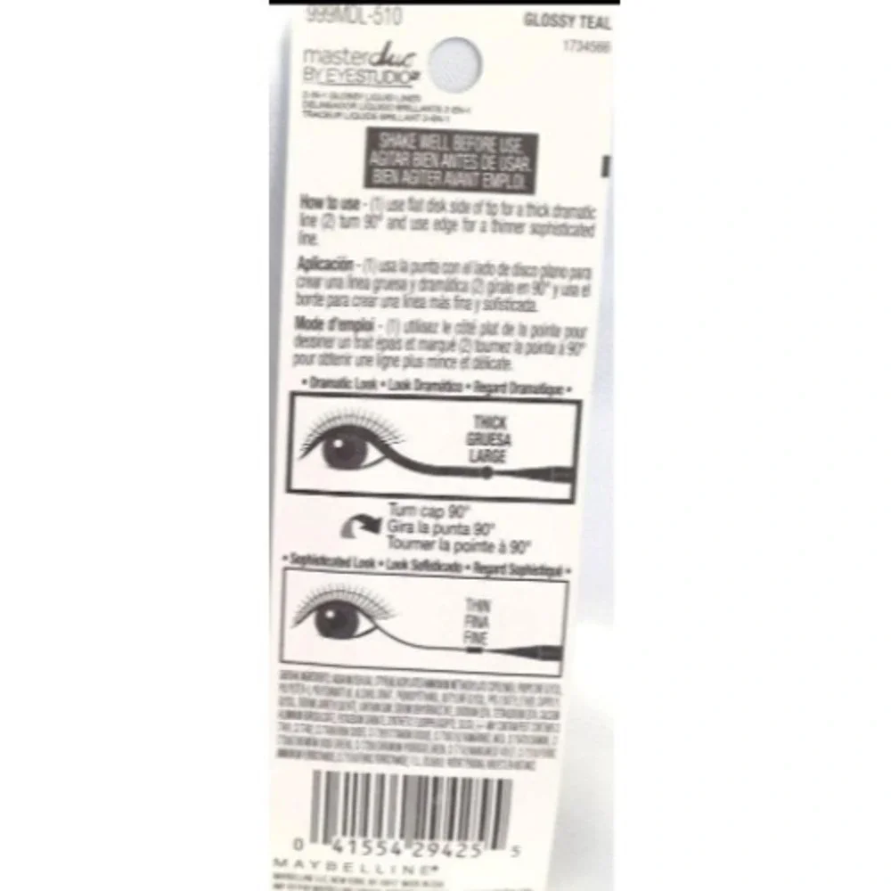 New Maybelline Master Duo 2 in 1 Glossy Liquid Eyeliner 510 Glossy Teal Liner